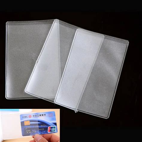 10pcs Plastic Soft Identity Card Credit Card Cover Sleeves Transparent ...