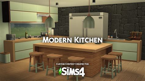 ArtStation - Modern Kitchen Set - The Sims 4 Style