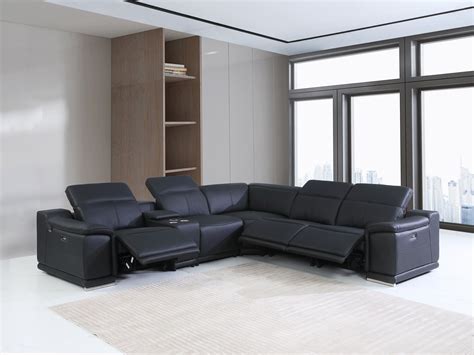 Black Leather Sectional Sofa Recliner | Cabinets Matttroy