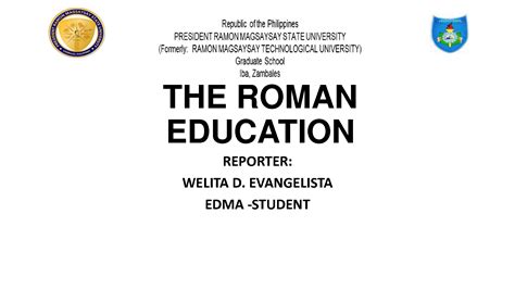 SOLUTION: Roman education ppt - Studypool