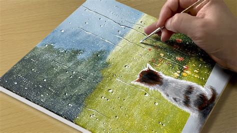 Rainy Day Painting / Acrylic Painting for Beginners - YouTube