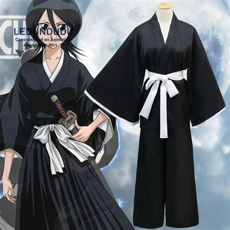 Aliexpress.com : Buy Hot Sale Anime Bleach Kuchiki Rukia Cosplay Shinigami Death Kimono Soul ...