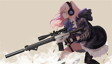 Anime Gun Girl Wallpaper