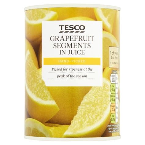 Tesco Grapefruit Segments In Juice 538G - Tesco Groceries