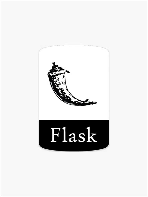 "Flask logo" Sticker by vect0r | Redbubble