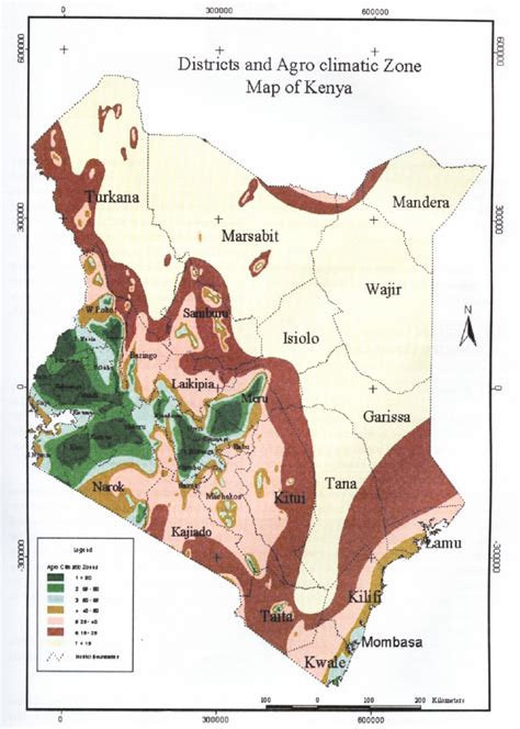 Districts and agro-climatic zones of Kenya | Download Scientific Diagram