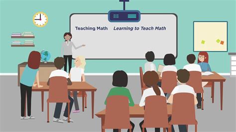 Teacher Teaching Math Cartoon