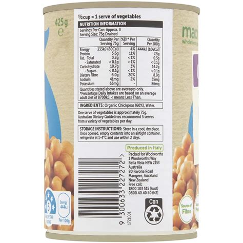 Macro Organic Chickpeas 425g | bunch