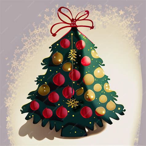 Premium AI Image | christmas tree isolated on whiteon golden bg