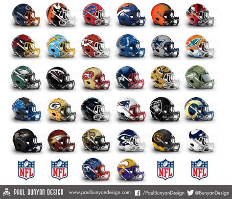 Designer gives all 32 NFL helmets a bold makeover | Nfl football helmets, 32 nfl teams, New nfl ...