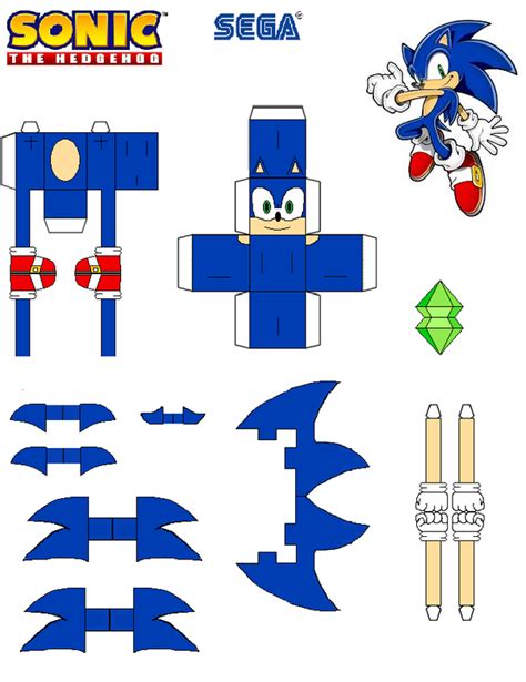 Sonic Papercraft Templates