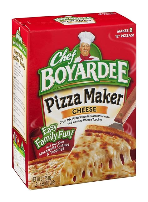 Chef Boyardee, Cheese Pizza Kit, Makes 2 Pizzas, 31.85oz Box (Pack of 4 ...