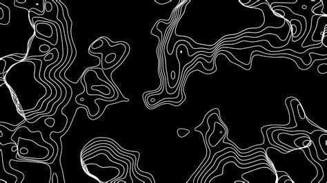 Abstract animated outline topographic contour map. Moving waves on ...