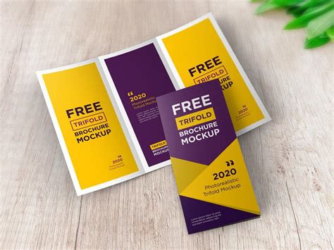 Trifold Brochure Free PSD Mockup Set – FreeMockup.net