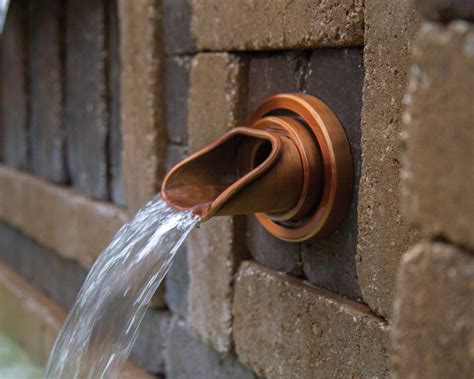 Copper Finish Olivett Wall Spout | Atlantic Water Gardens