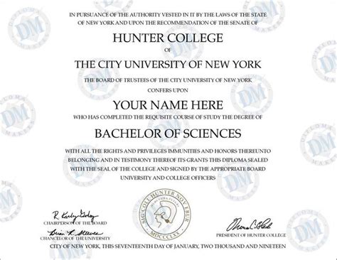 Pin by FAKE DIPLOMA MAKERS on Replacement Diplomas | Hunter college ...