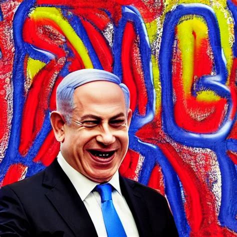 benjamin netanyahu laughing hysterically at computer | Stable Diffusion ...