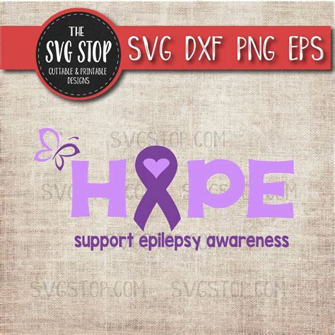 Epilepsy Awareness Ribbon SVG Svg Dxf Png Eps Clipart | Etsy