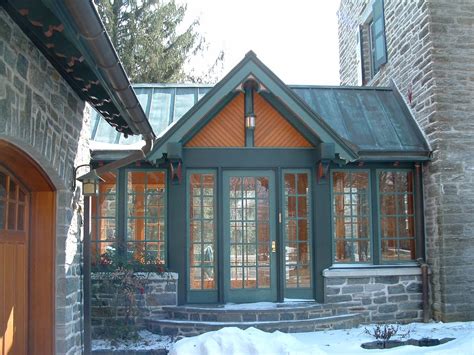 Conical copper roofs | Breezeway, Garage house, House exterior