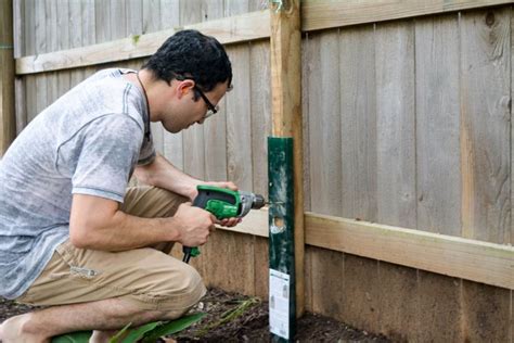 How to Fix a Leaning Fence – HERE LATELY | Fence post repair, Backyard fences, Building a fence