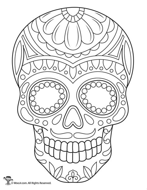 Sugar Skull Coloring Page. Woo! Jr. Kids Activities - Coloring Home