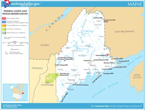 Map of Maine (Map Federal Lands and Indian Reservations) : Worldofmaps.net - online Maps and ...