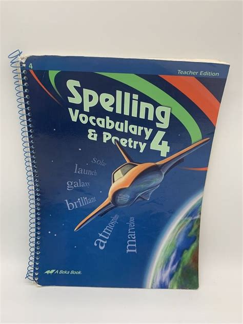 Abeka Spelling Vocabulary & Poetry 4 Teacher Edition, 4th Grade | eBay ...