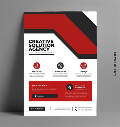 Red Flyer Design Layout Template in A4 Size. | Flyer design layout, Layout template, Flyer design