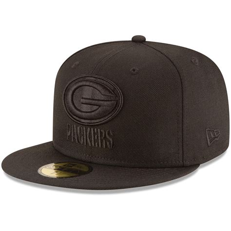 New Era Green Bay Packers Black on Black 59FIFTY Fitted Hat