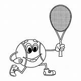 Premium Vector  Cartoon tennis ball For coloring Page sketch template