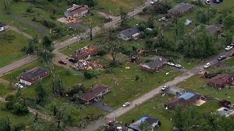 Aerial video: Sky 5 chopper shows damage in Goshen following powerful storm, likely tornado