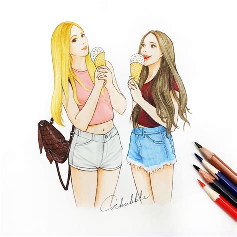 169 best Friendship drawing ideas images on Pinterest | Drawing ideas ...