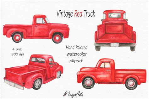 Old Fashioned Red Truck Clipart - Decisoes Extremas