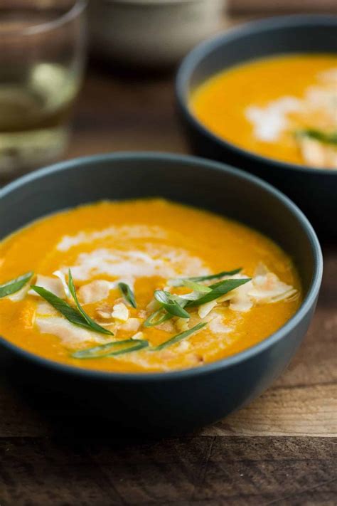 Curried Carrot Soup with Red Lentils | Naturally Ella