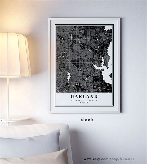 Garland Texas Map Garland TX Map Garland City Map Garland - Etsy