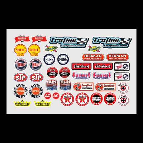 Sponsor Decal Pack - Drag Racing Vintage - Truline Graphics - RC Racing ...