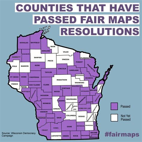 Counties in 32 of 33 WI State Senate Districts & 91 of 99 Assembly ...