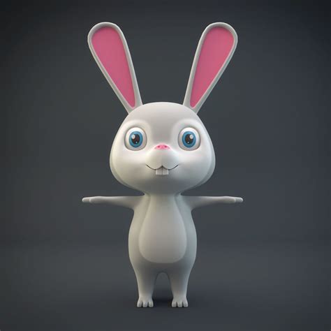 3D model Cartoon Rabbit VR / AR / low-poly | CGTrader