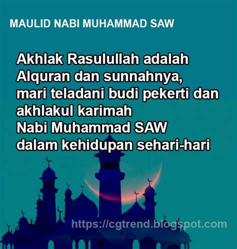 KUMPULAN QUOTES UCAPAN MAULID NABI UNTUK KATA SELAMAT MEMPERINGATI - CGTREND