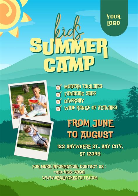 Summer Camp Poster Template Free