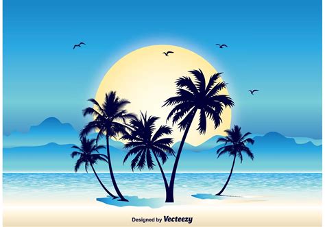 Tropical Scene Illustration 85624 Vector Art at Vecteezy