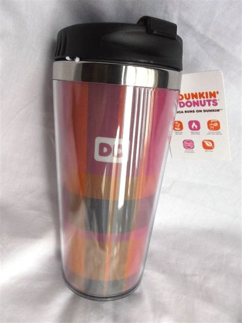 Dunkin Donuts Double wall Stainless steel inside Travel Cup 15oz NWT BPA free | Dunkin donuts ...