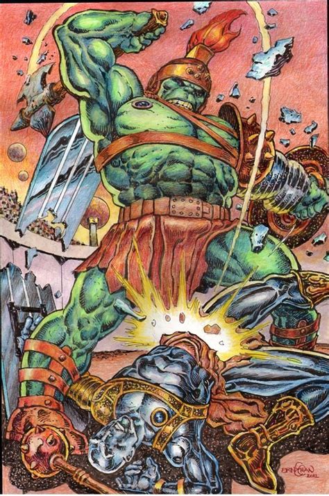 #Hulk #Fan #Art. (Planet Hulk vs Silver Surfer!) By: Ernie Chan. (THE * 5 * STÅR * ÅWARD * OF ...