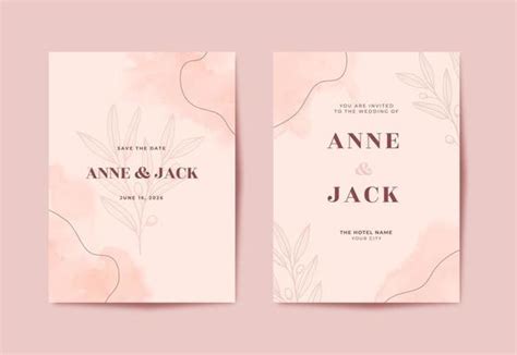 Minimalist Wedding Card Vector Art, Icons, and Graphics for Free Download