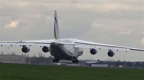 Antonov 124 landing at Doncaster Airport 29th April 2018 - YouTube