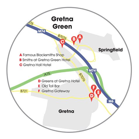 Directions and Map to Visit Gretna Green Scotland