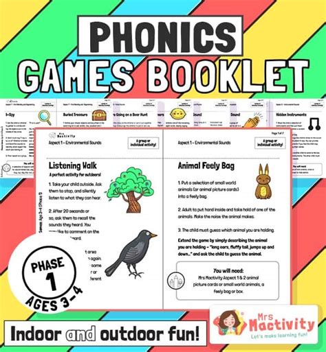 Free Phase 1 Phonics Resources EYFS Nursery Kids Children