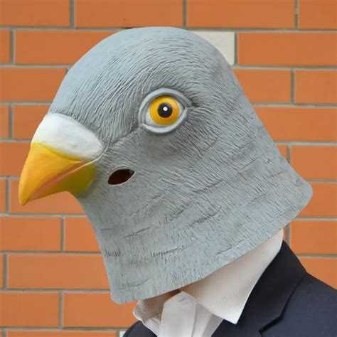 Full Head Pigeon Bird Mask Halloween Animal Costume Theater Prop Novelty Latex Rubber Party ...