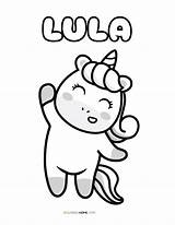 Lula Unicorn Coloring Page  Nation sketch template