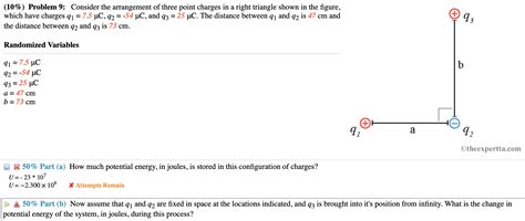 Solved 50% ﻿Part (a) ﻿How much potential energy, in joules, | Chegg.com